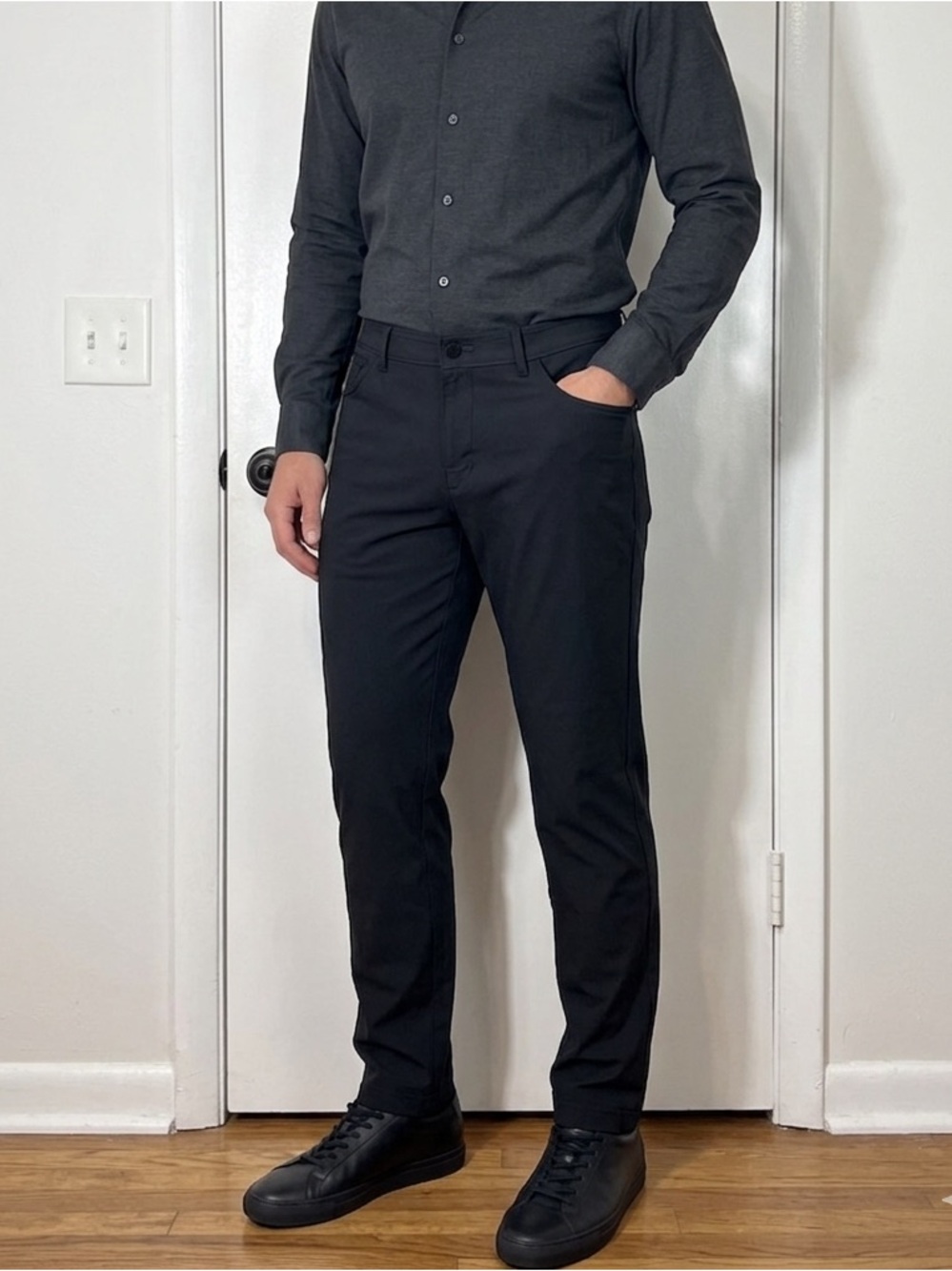 Public Rec Pants Mens Black All Day Every Day 5 Pocket Performance Sz 36x30